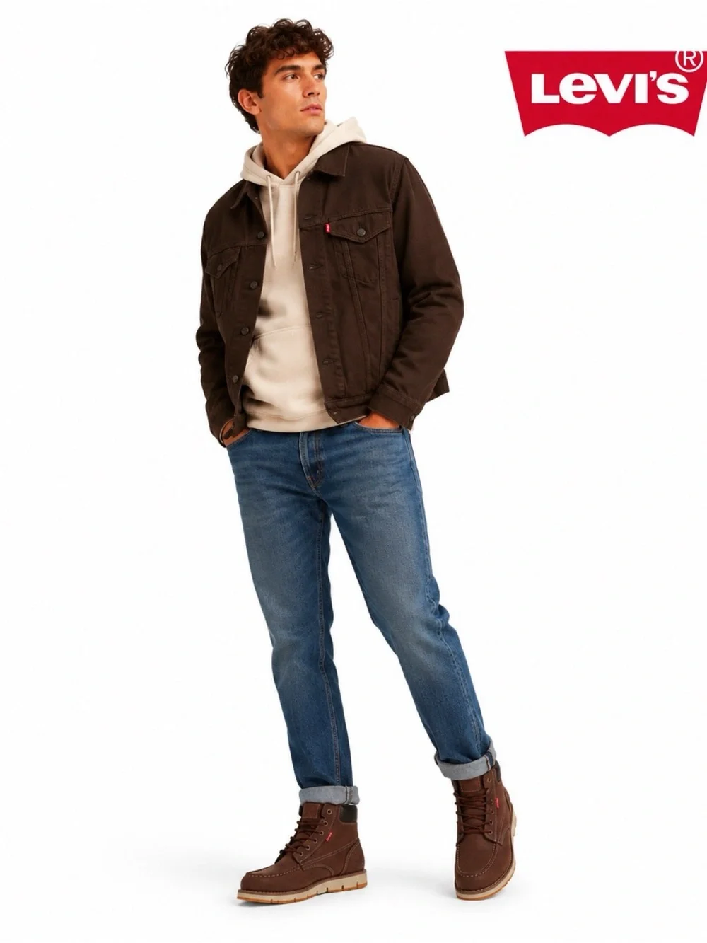 LEVI’S Brown Leather Durable Work Boots